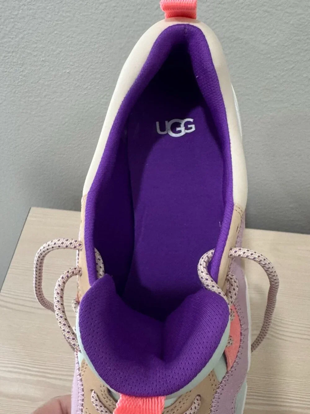 NEW UGG Women's Calle Lace Leather Lilac, Multicolor, Size 9